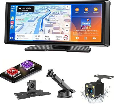 ESSGOO E40 PRO – 8-calowy wyświetlacz CarPlay/Android Auto z kamerą cofania