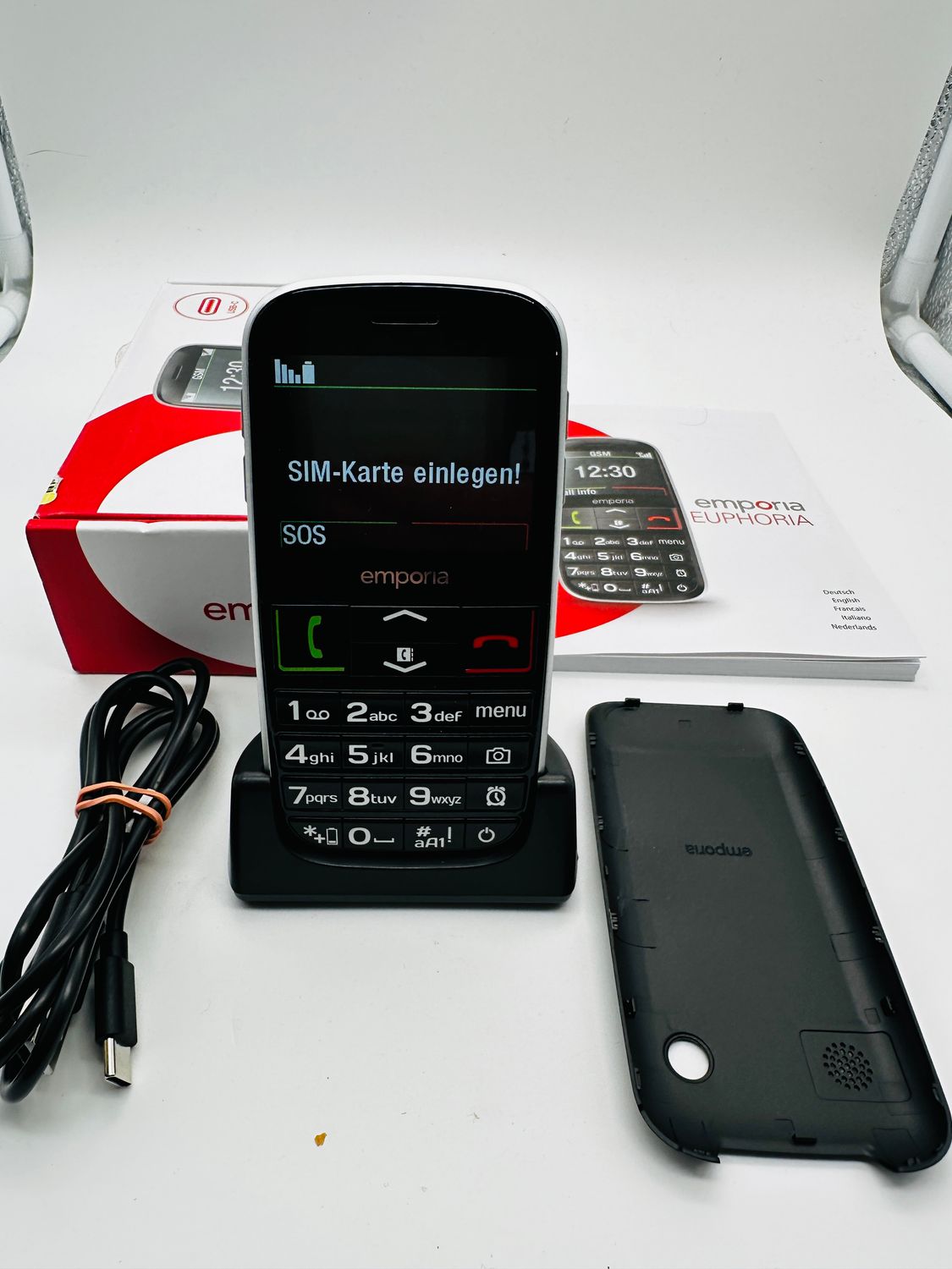 Emporia Euphoria odblokowany telefon komórkowy, czarny