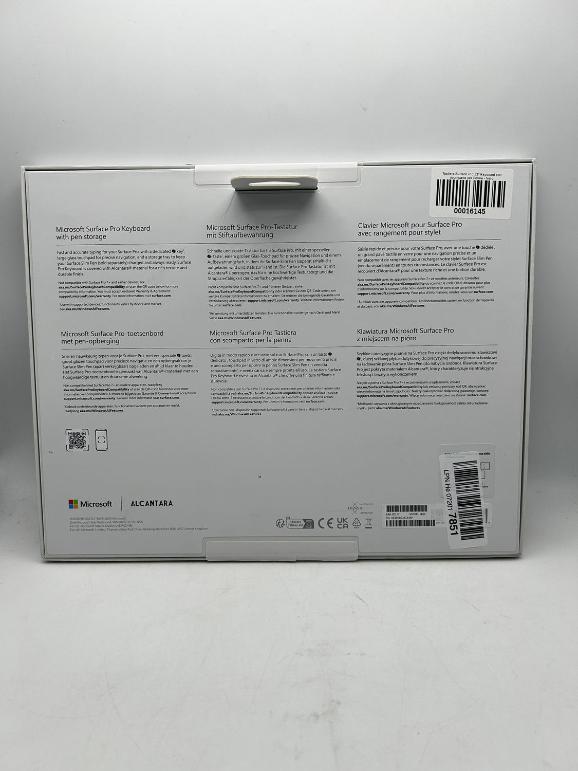 Klawiatura Surface Pro 13" z miejscem na pióro — czarna
