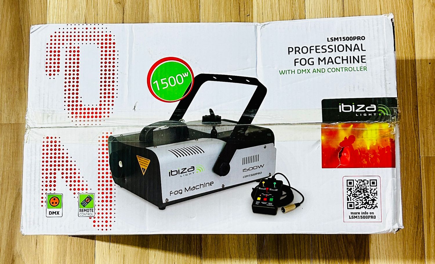 Ibiza LSM1500PRO – profesjonalna maszyna do dymu 1500W