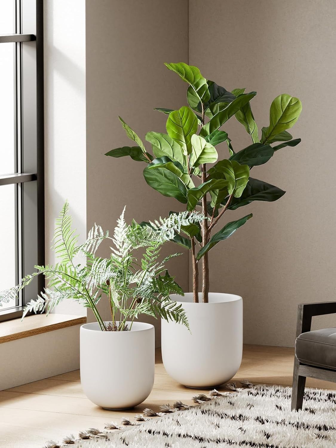 LE TAUCI Doniczka ceramiczna 30 cm, biała