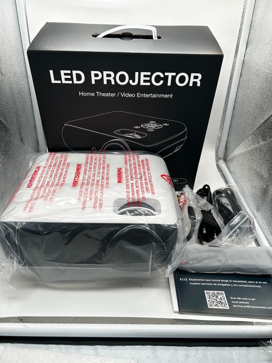 HAPPRUN H1 Przenośny projektor natywny 1080P, projektor 4K, Bluetooth