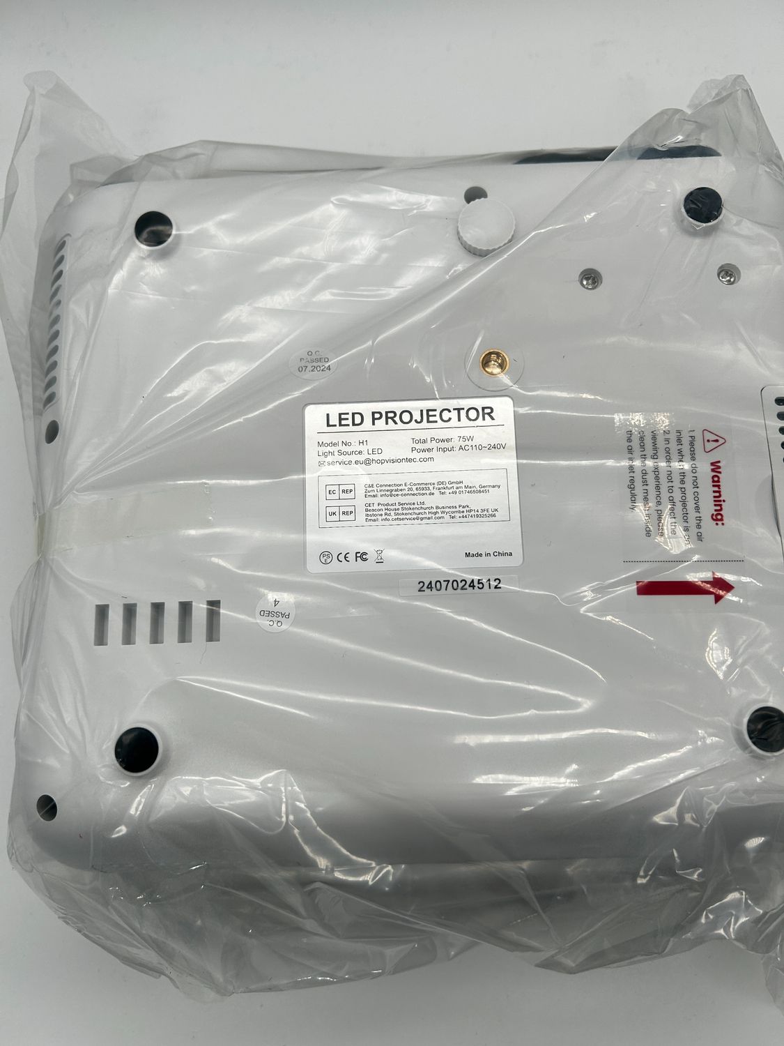 HAPPRUN H1 Przenośny projektor natywny 1080P, projektor 4K, Bluetooth