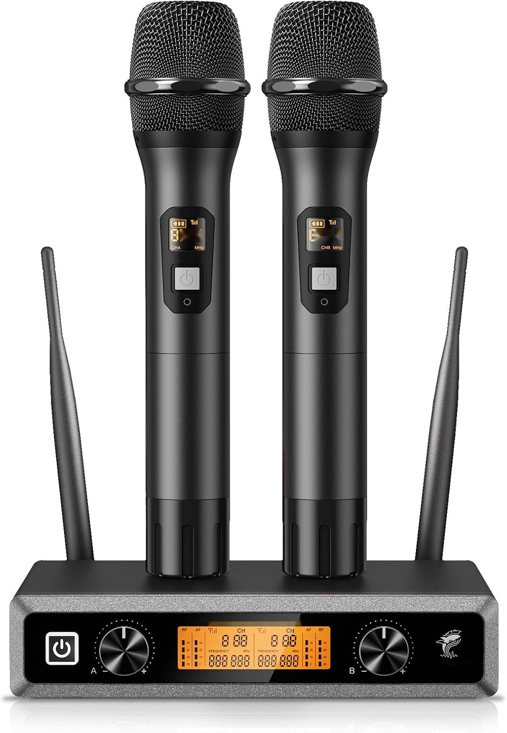 TONOR Mikrofon UHF Podwójny, System Ręczny, TW820, Czarny, 60m