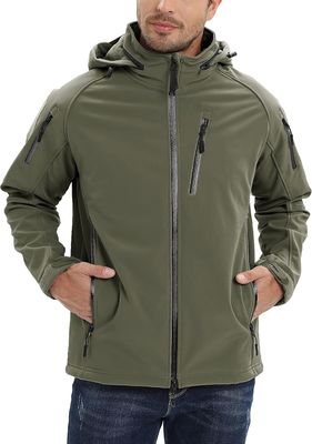 TACVASEN Męska Kurtka Softshell Wodoodporna