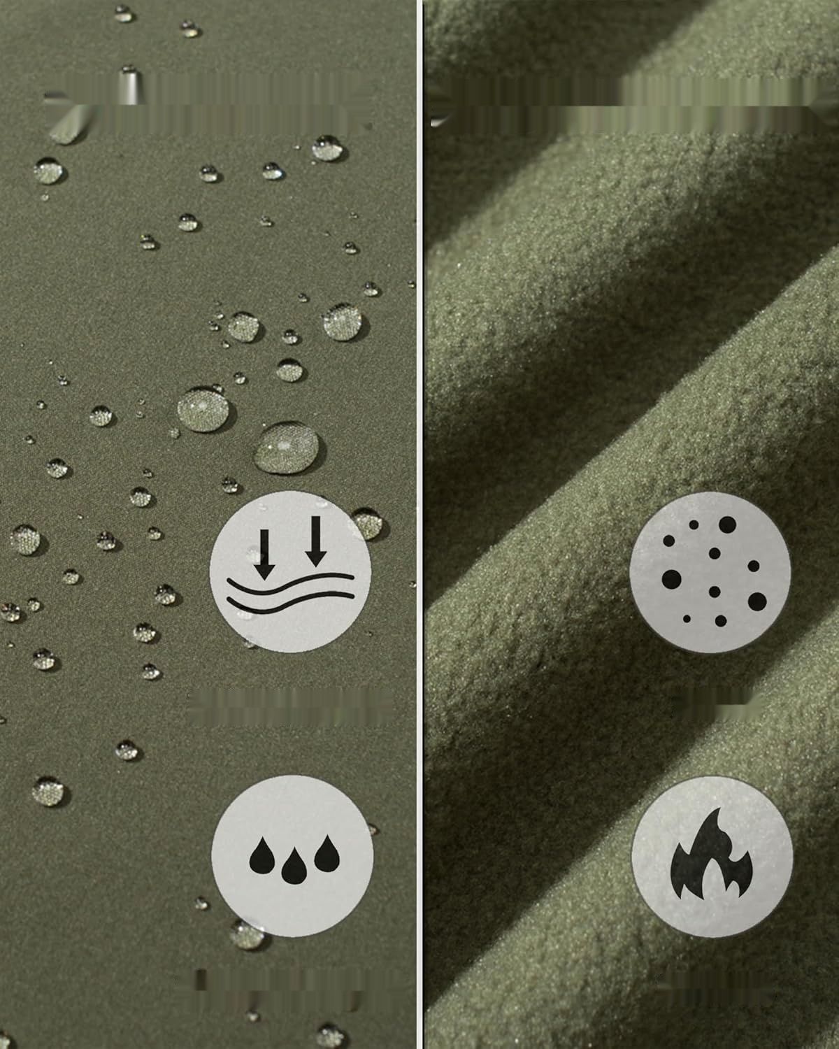 TACVASEN Męska Kurtka Softshell Wodoodporna