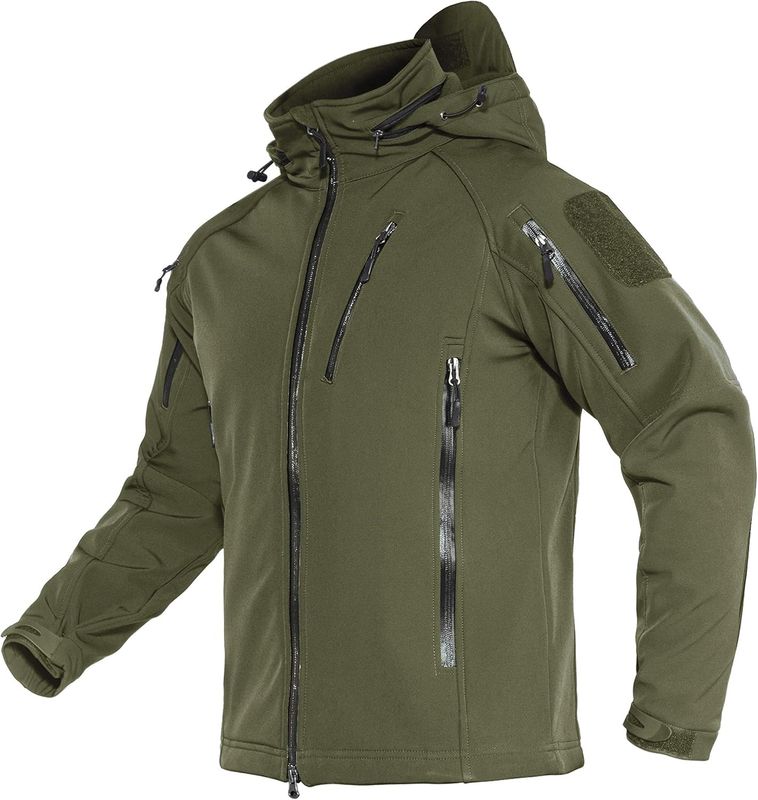 TACVASEN Męska Kurtka Softshell Wodoodporna