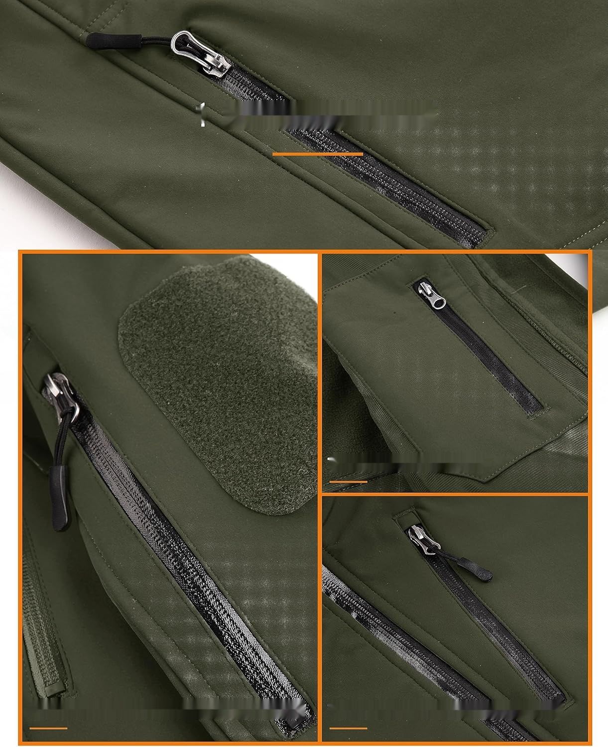 TACVASEN Męska Kurtka Softshell Wodoodporna