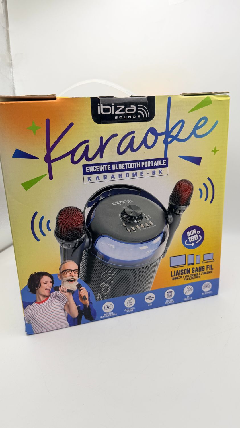 Ibiza - KARAHOME-BK - Lekki przenośny głośnik karaoke