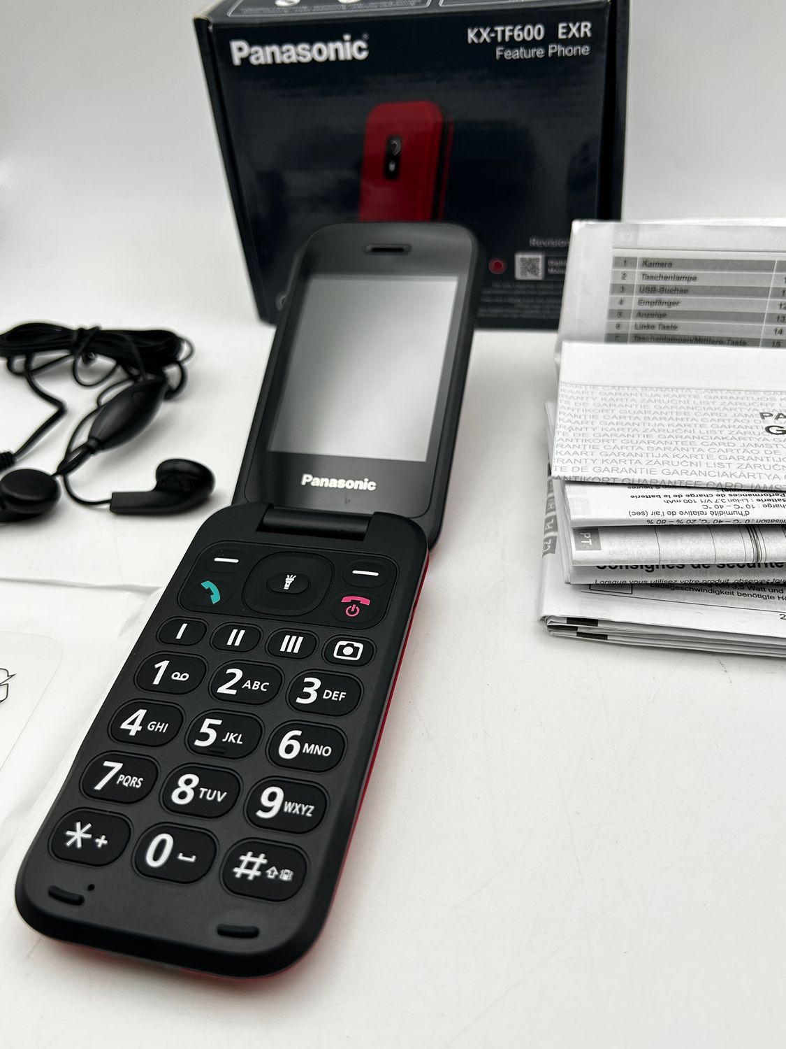 Telefon komórkowy Panasonic KX-TF600EXR 4G VoLTE IP44 czerwony