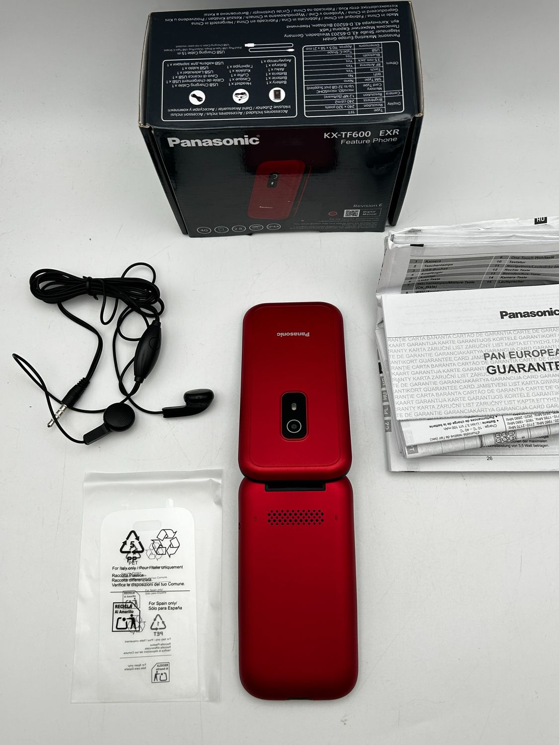 Telefon komórkowy Panasonic KX-TF600EXR 4G VoLTE IP44 czerwony