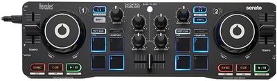 HERCULES DJControl Starlight, przenośny kontroler DJ USB, 2 ścieżki z