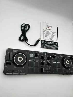 HERCULES DJControl Starlight, przenośny kontroler DJ USB, 2 ścieżki z