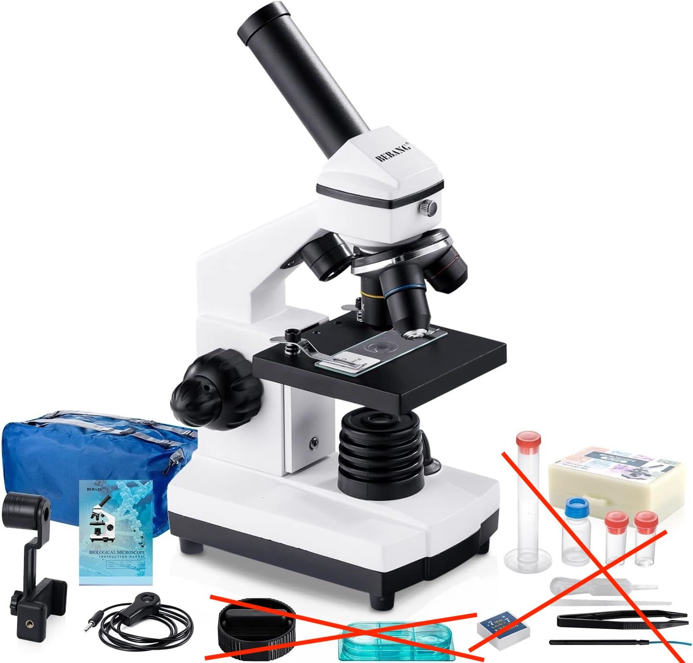 Mikroskop biologiczny BEBANG 100X–2000X dla dzieci, studentów i dorosłych