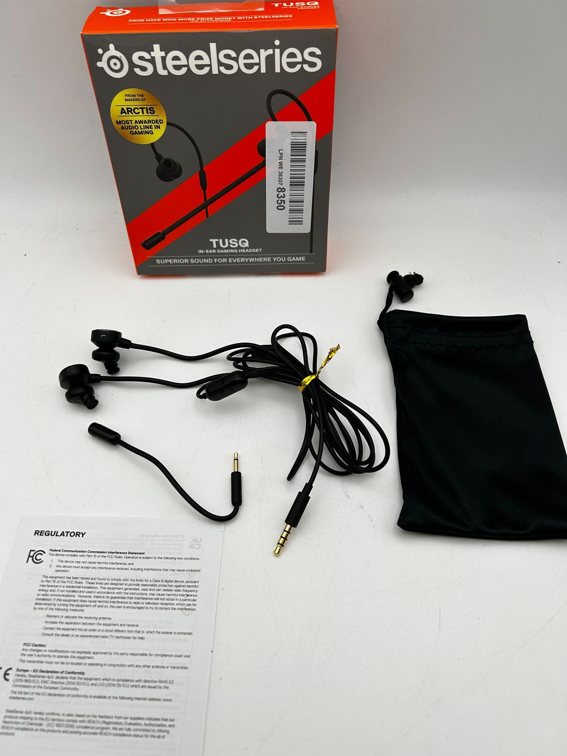 SteelSeries Tusq 61650 słuchawki dokanałowe z mikrofonem 3,5 mm