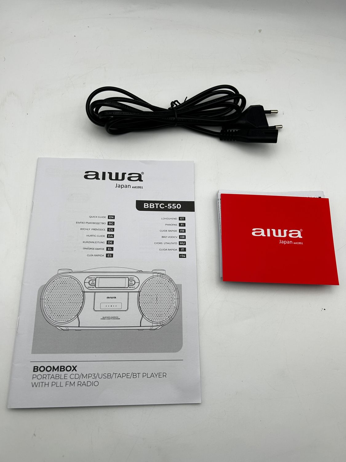 Aiwa BBTC-550BK - przenośne radioodtwarzacz kasetowy z CD, Bluetooth