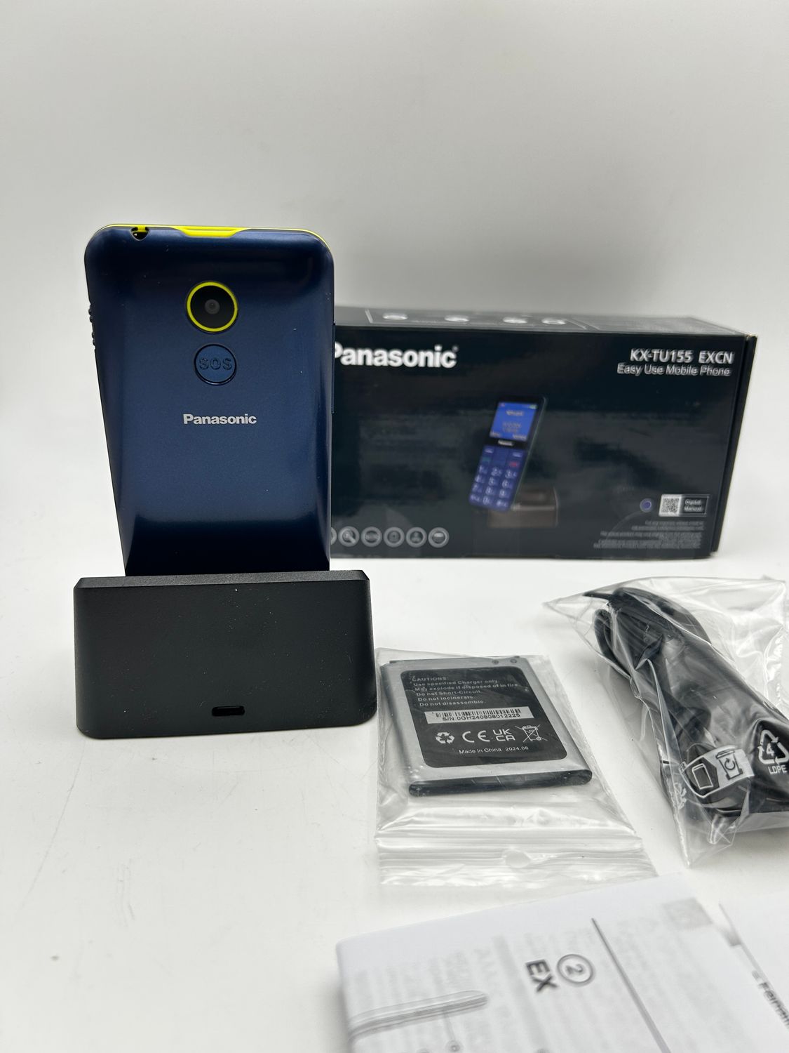 Panasonic KX-TU155EXCN telefon komórkowy dla seniorów, przycisk SOS, d