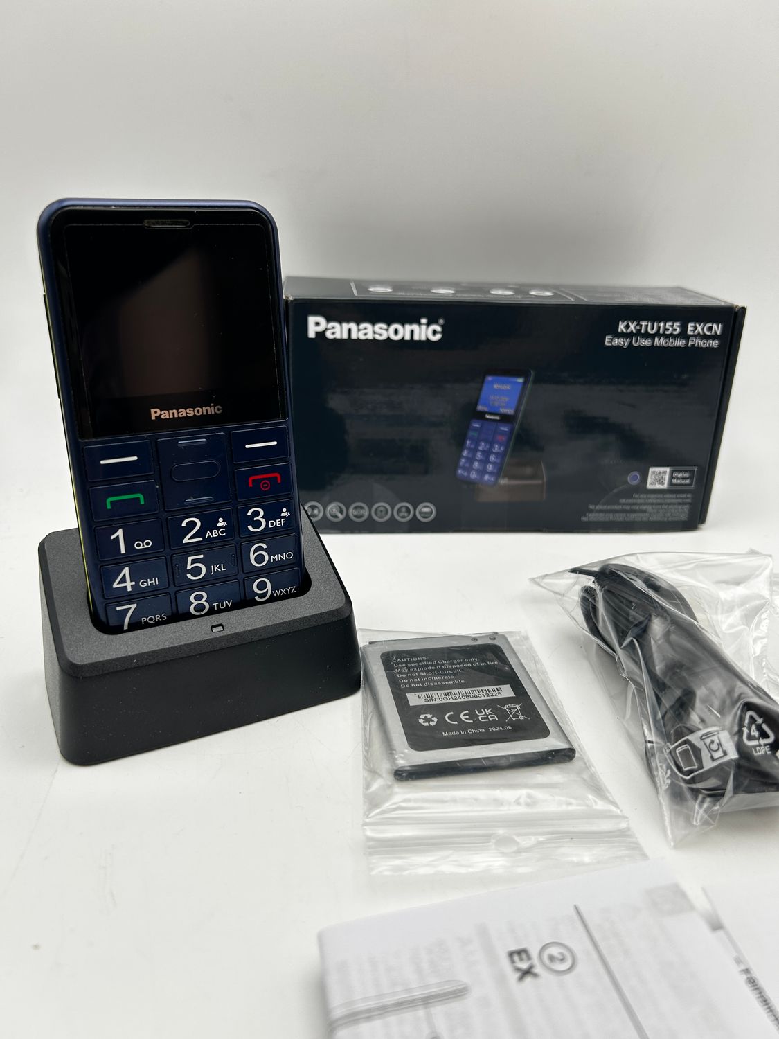 Panasonic KX-TU155EXCN telefon komórkowy dla seniorów, przycisk SOS, d