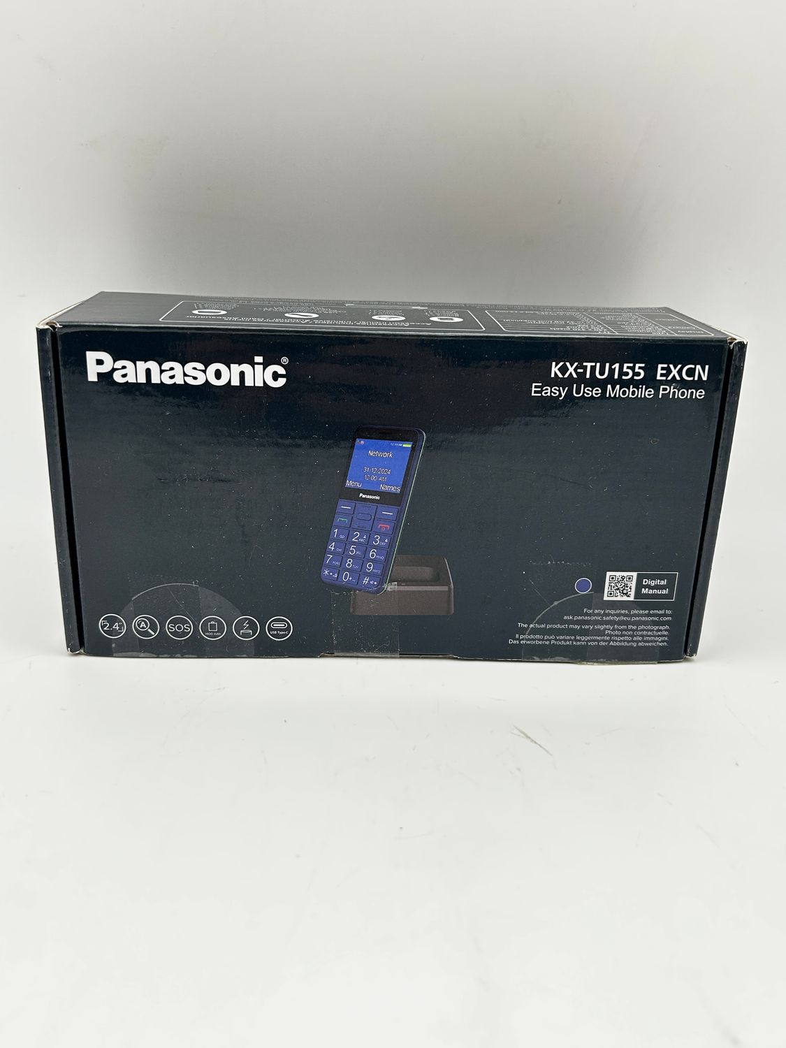 Panasonic KX-TU155EXCN telefon komórkowy dla seniorów, przycisk SOS, d