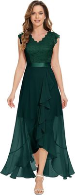 Dressystar elegancka sukienka wieczorowa Vokuhila z dekoltem