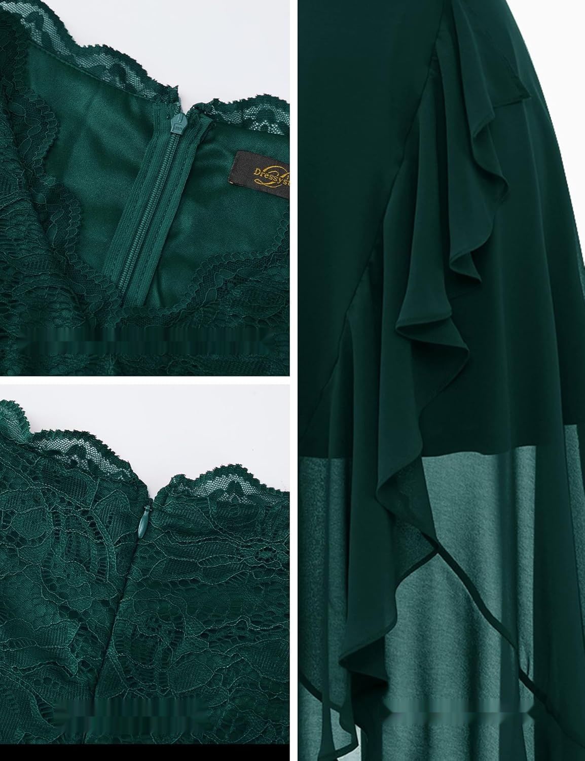 Dressystar elegancka sukienka wieczorowa Vokuhila z dekoltem