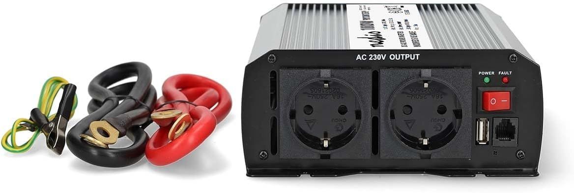 Nedis PIM100012FGY - Falownik z modyfikowaną sinusoidą - 12 V DC na 23
