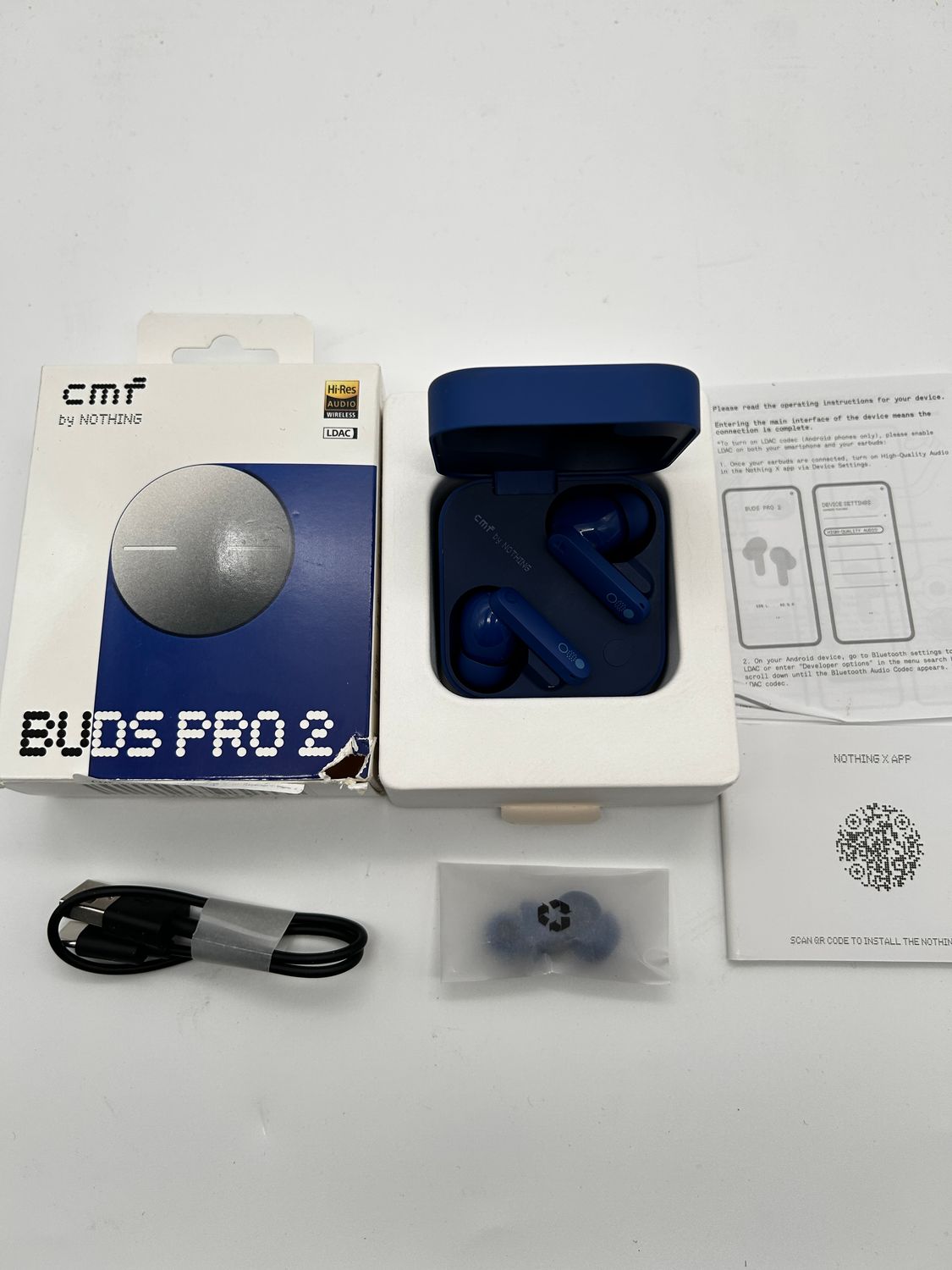 CMF by Nothing Buds Pro 2 – bezprzewodowe słuchawki Hi-Fi, niebieskie