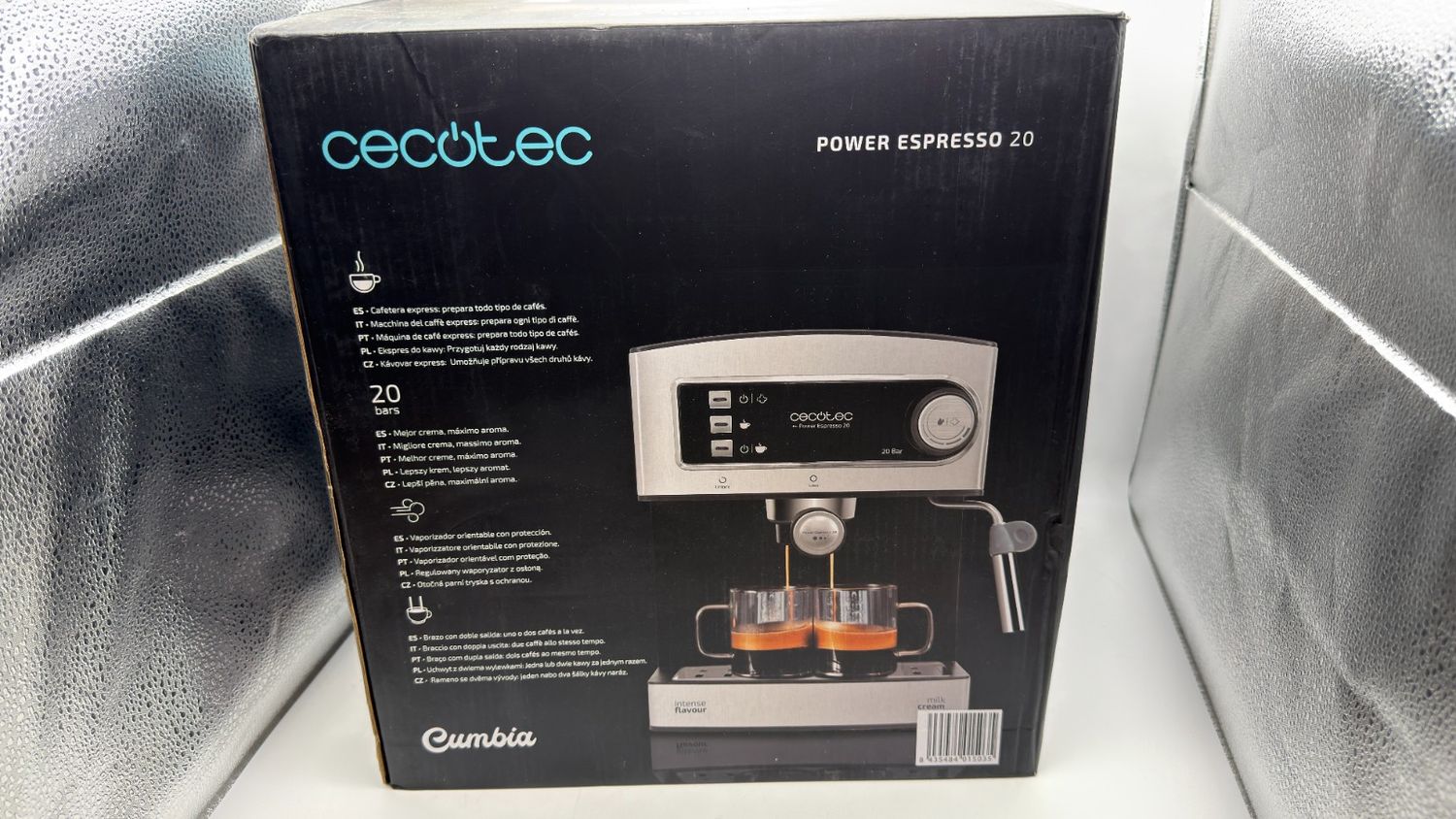 Ekspres ciśnieniowy Cecotec Power Espresso 20 850 W 20 bar czarny