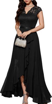Bbonlinedress elegancka sukienka wieczorowa na wesele z dekoltem V
