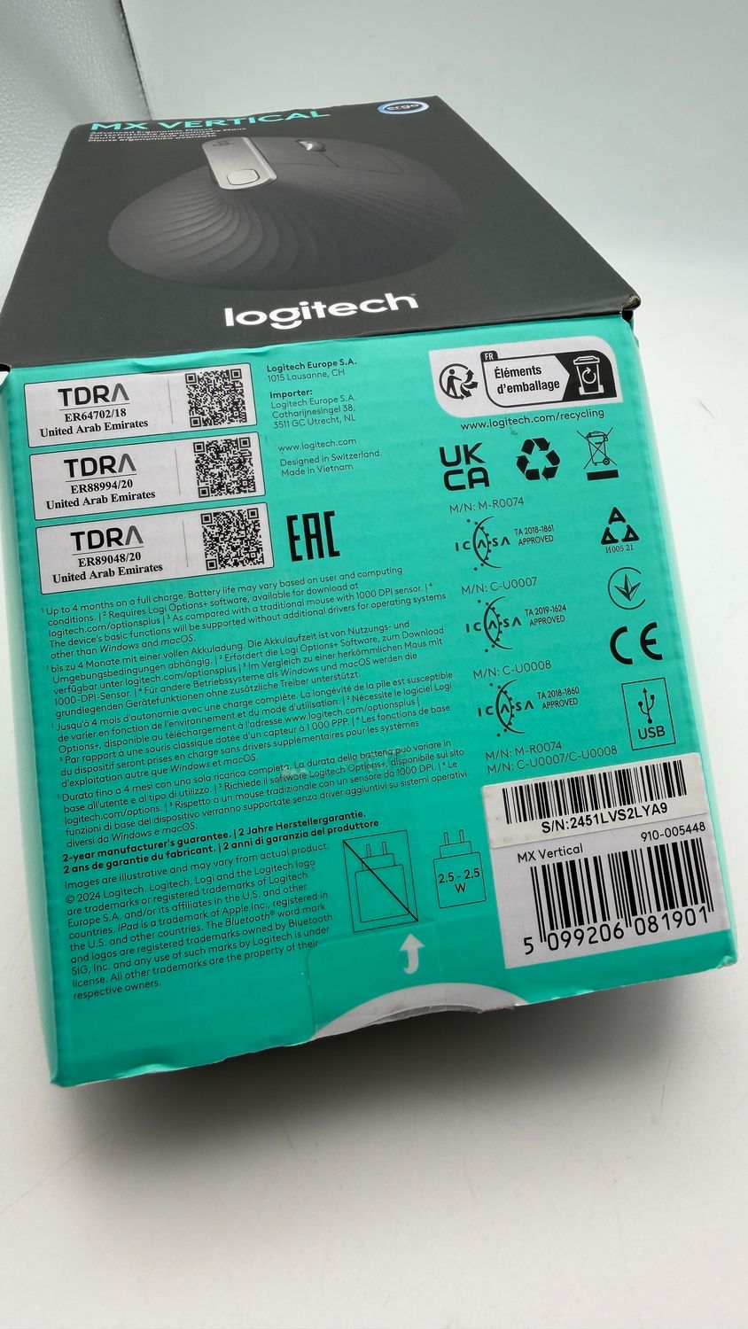 Logitech MX Vertical Ergonomiczna mysz bezprzewodowa