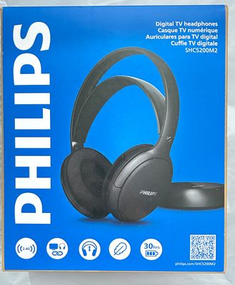 Philips SHC5200M2 – bezprzewodowe słuchawki do telewizora (czarne)