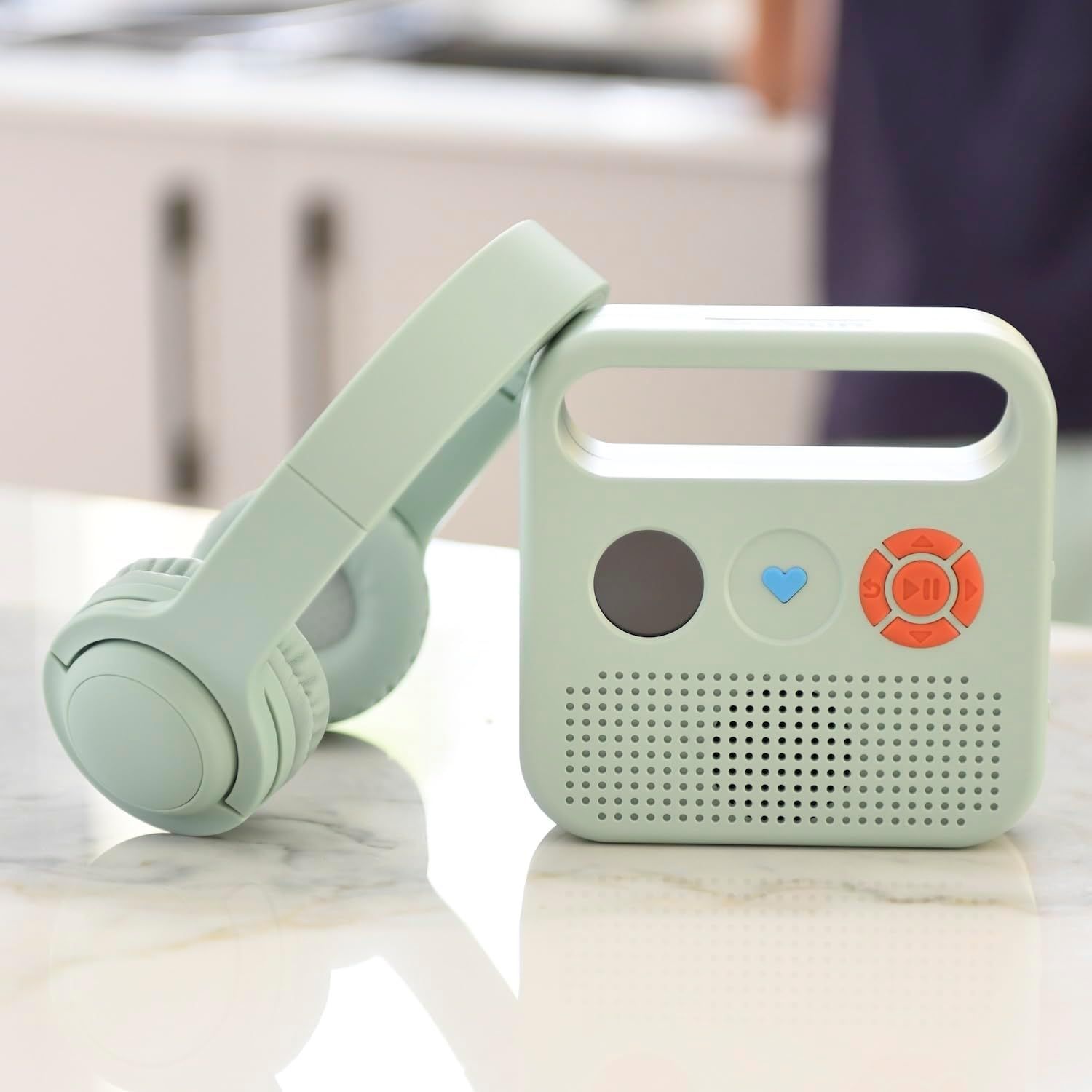 Głośnik audio MERLIN dla dzieci 3–12 lat – zielony