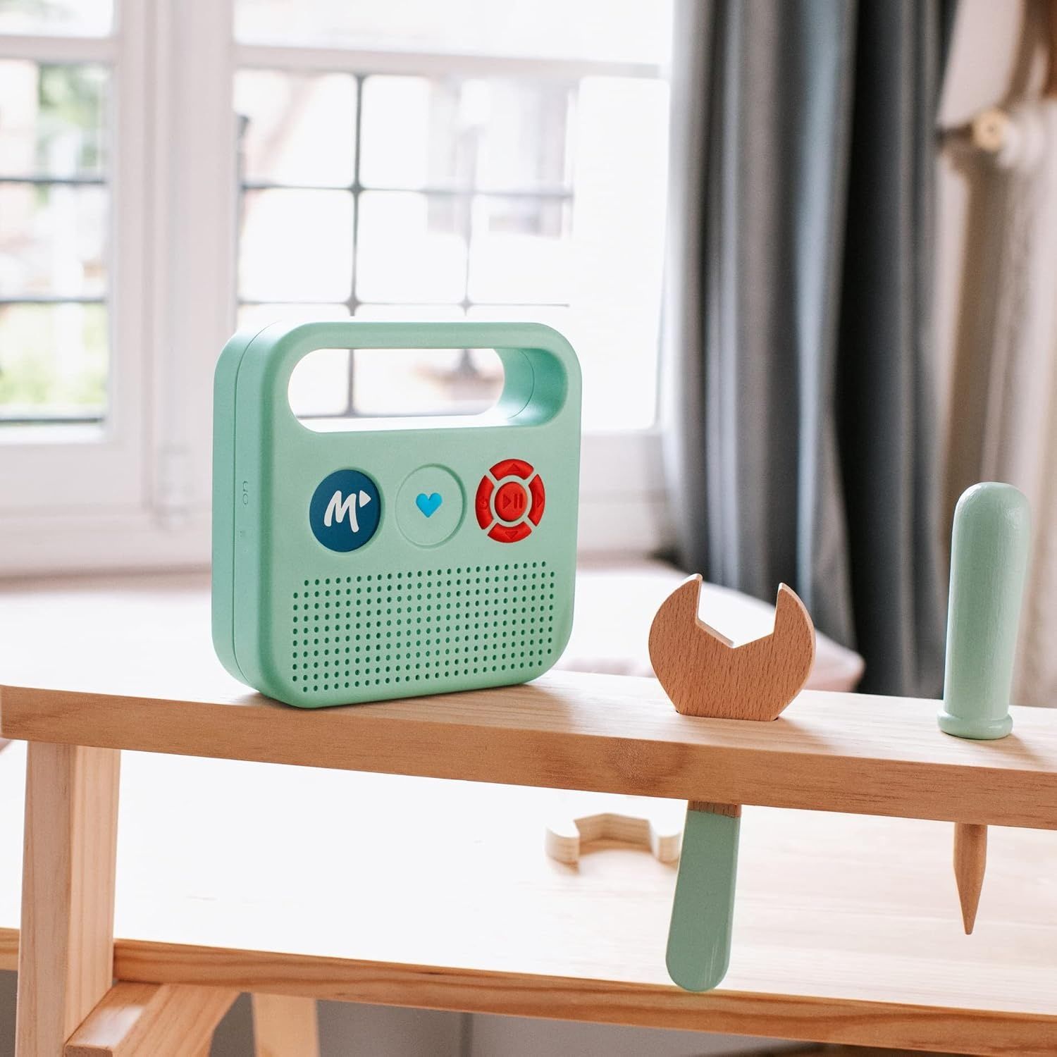 Głośnik audio MERLIN dla dzieci 3–12 lat – zielony