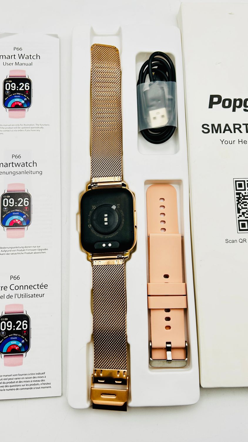 Popglory P66 Smartwatch z funkcją rozmów dla kobiet i mężczyzn