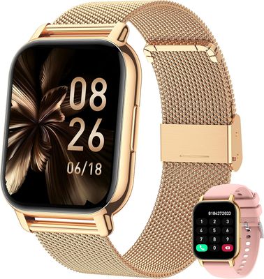 Popglory P66 Smartwatch z funkcją rozmów dla kobiet i mężczyzn