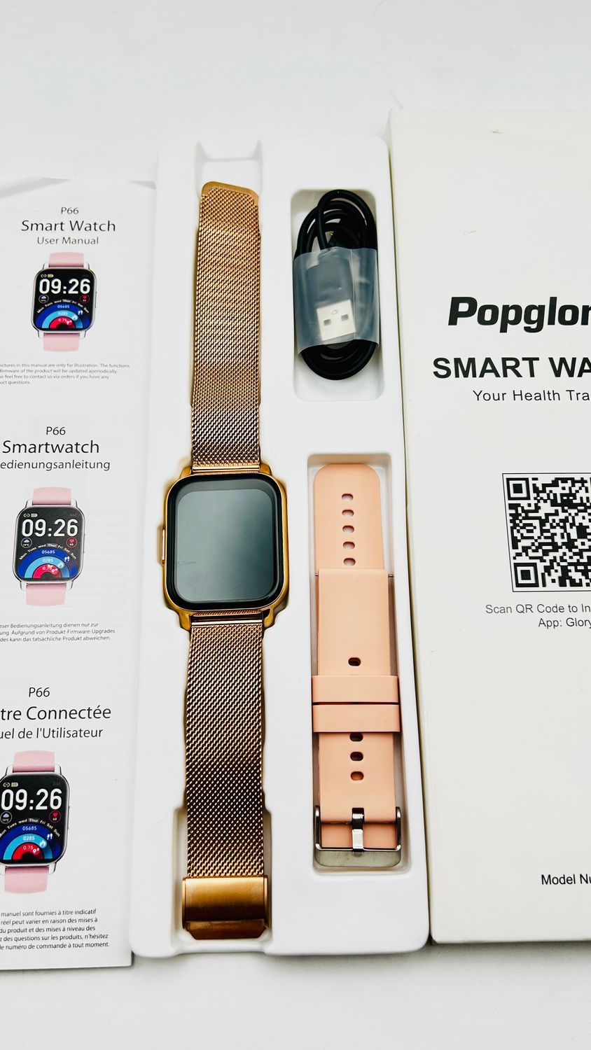 Popglory P66 Smartwatch z funkcją rozmów dla kobiet i mężczyzn