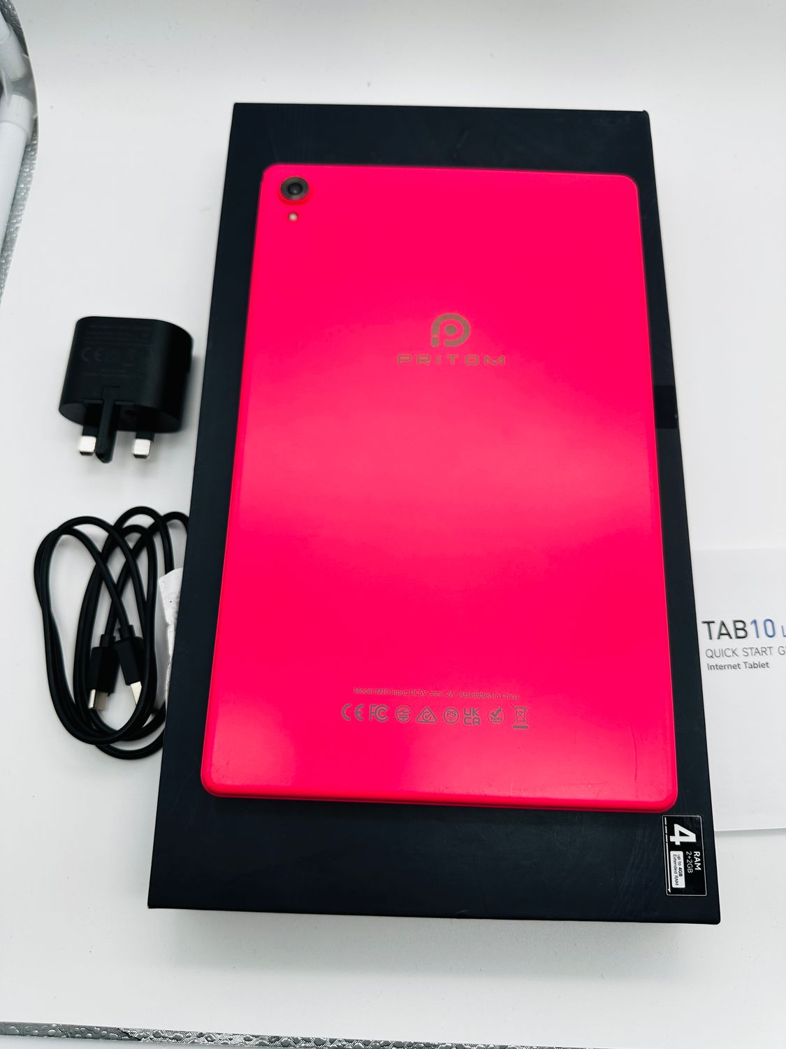 Tablet PRITOM 10 cali z Androidem 14, 32 GB ROM, 6000 mAh, możliwość z