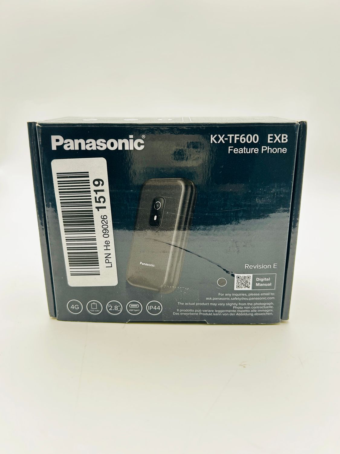 Panasonic KX-TF600EXB – telefon komórkowy 4G z klapką, czarny