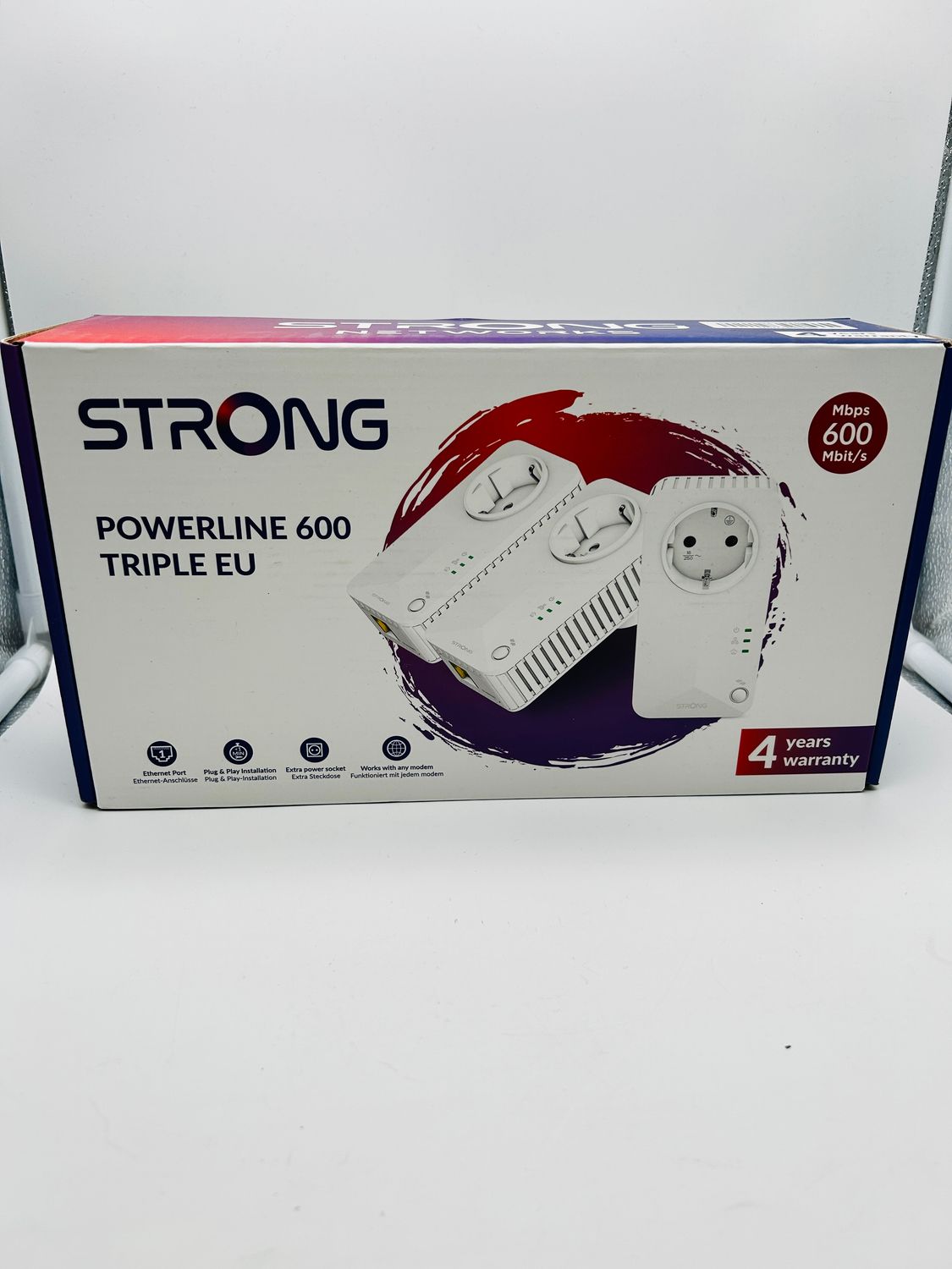 Adaptery sieciowe STRONG Powerline 600 Triple EU 3 szt.