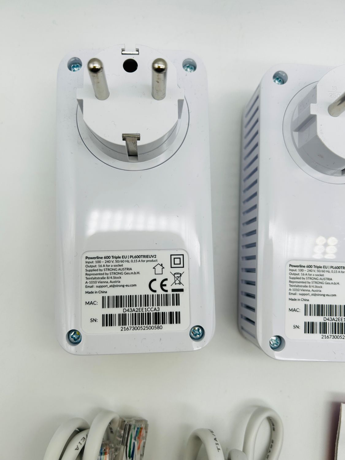 Adaptery sieciowe STRONG Powerline 600 Triple EU 3 szt.