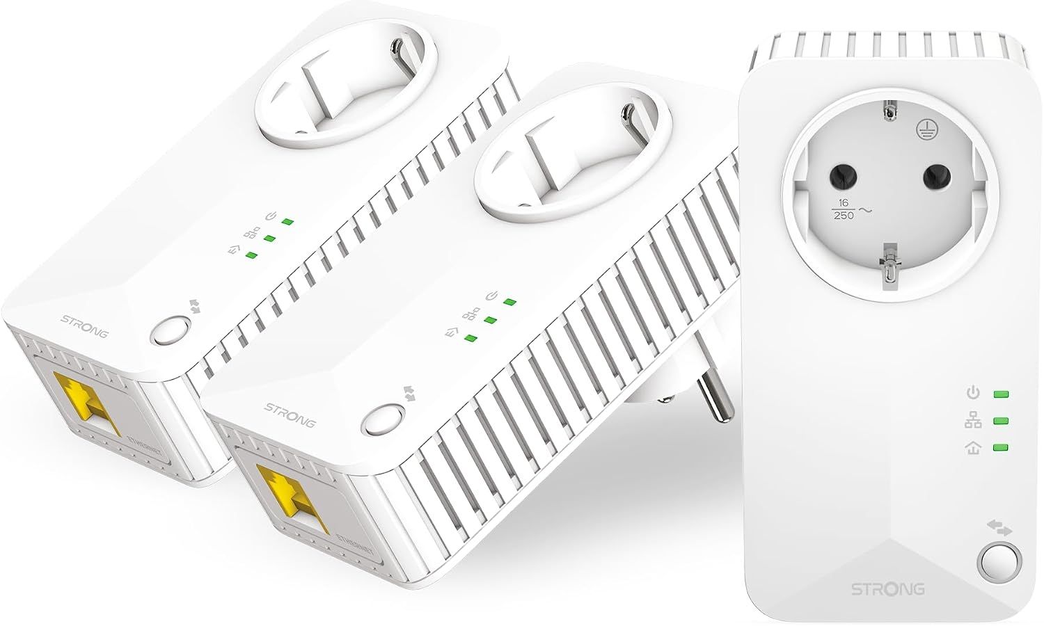 Adaptery sieciowe STRONG Powerline 600 Triple EU 3 szt.