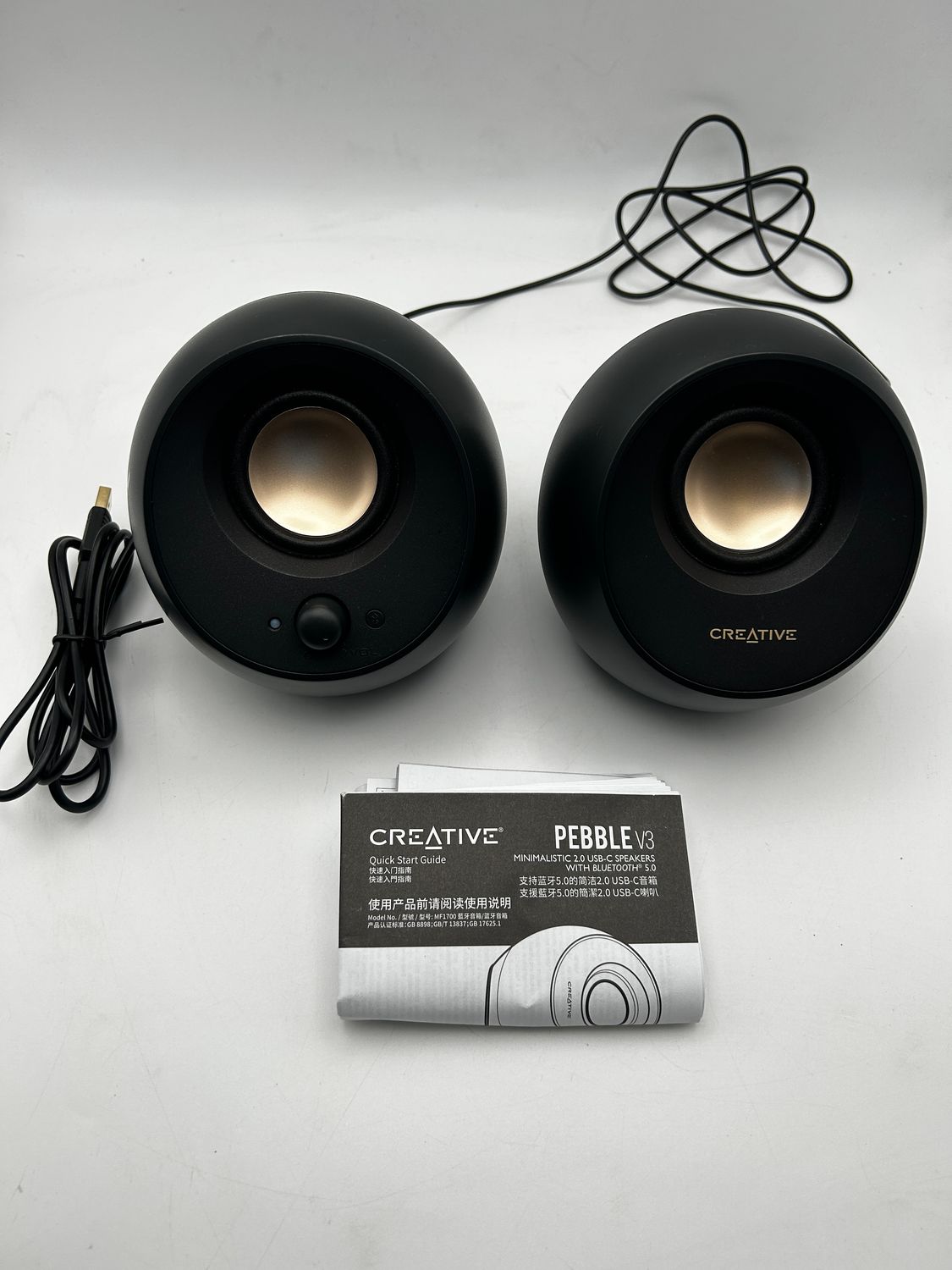 CREATIVE Labs Pebble V3 Noir z przewodem i bezprzewodowy 8 W