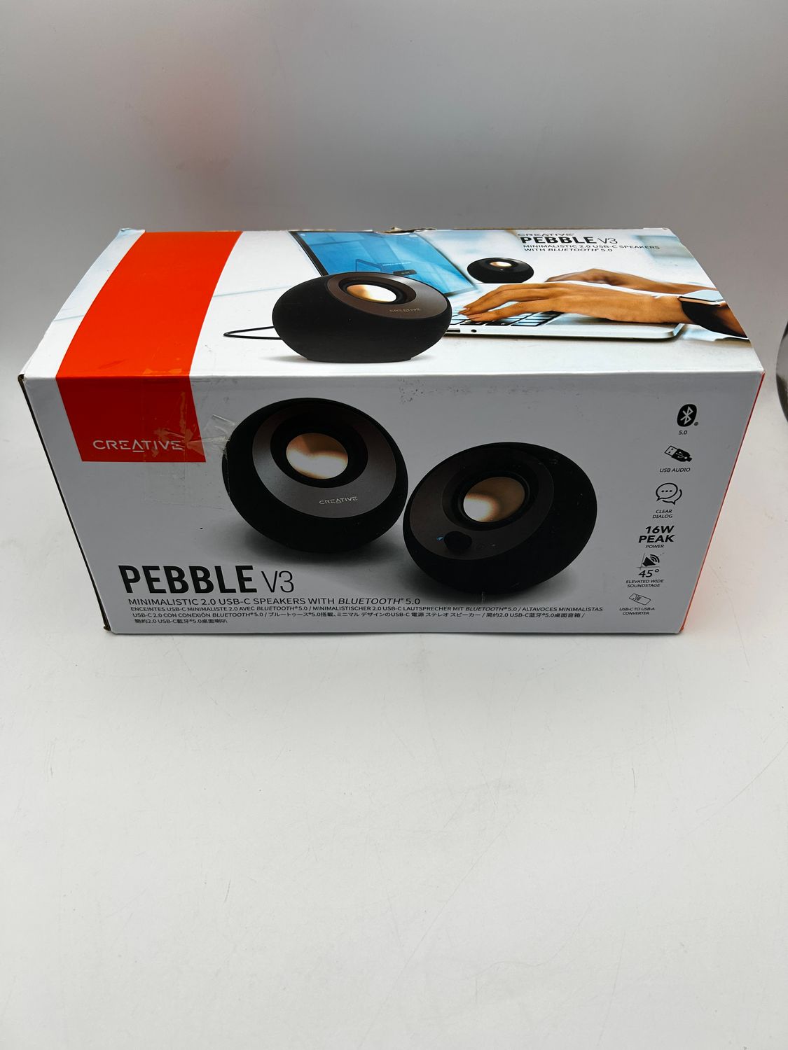 CREATIVE Labs Pebble V3 Noir z przewodem i bezprzewodowy 8 W