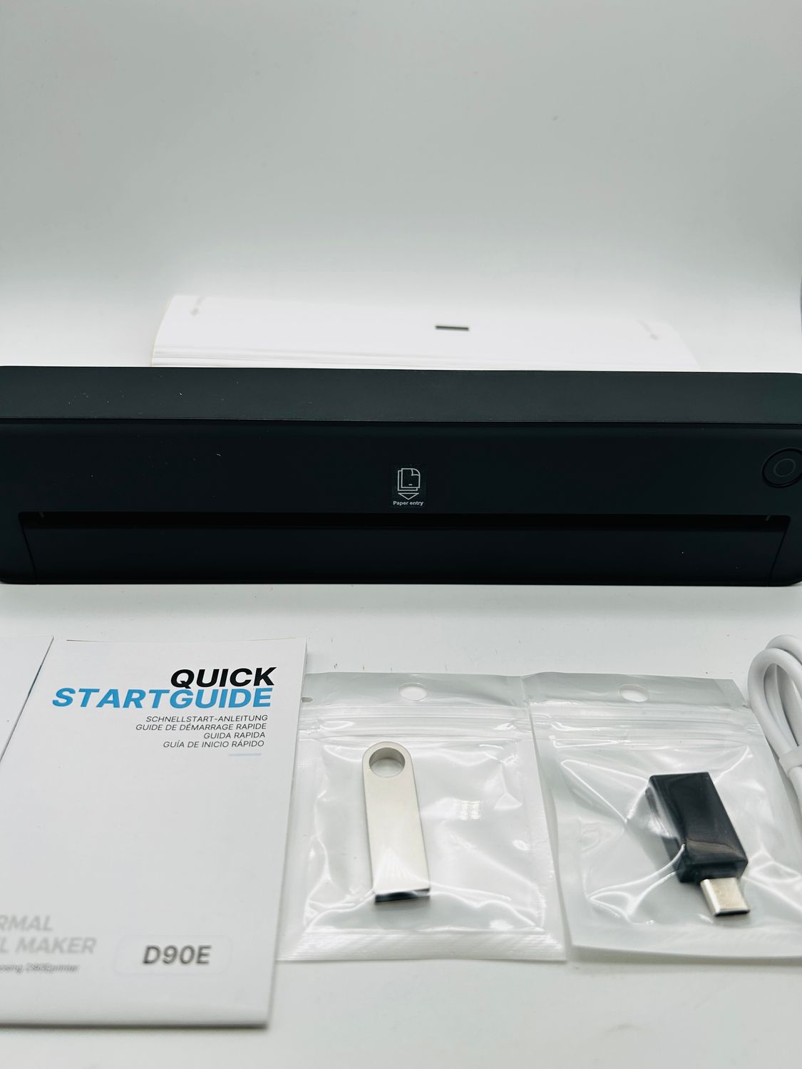 Drukarka termiczna ETIKEZ D90E A4 Bluetooth USB czarna