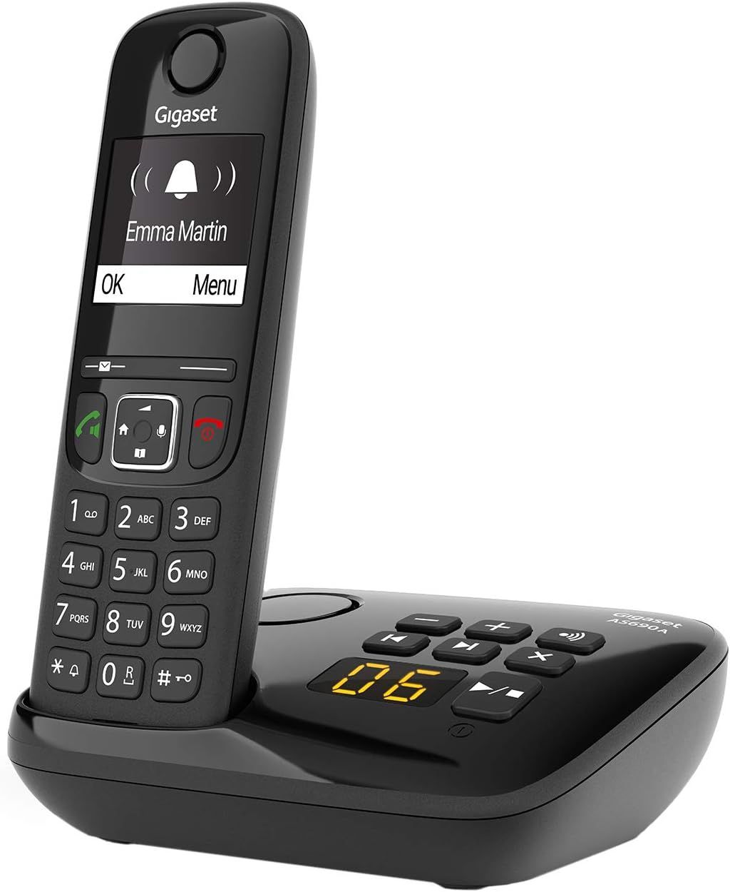 Gigaset AS690A Bezprzewodowy telefon, z automatyczną sekretarką, DECT,