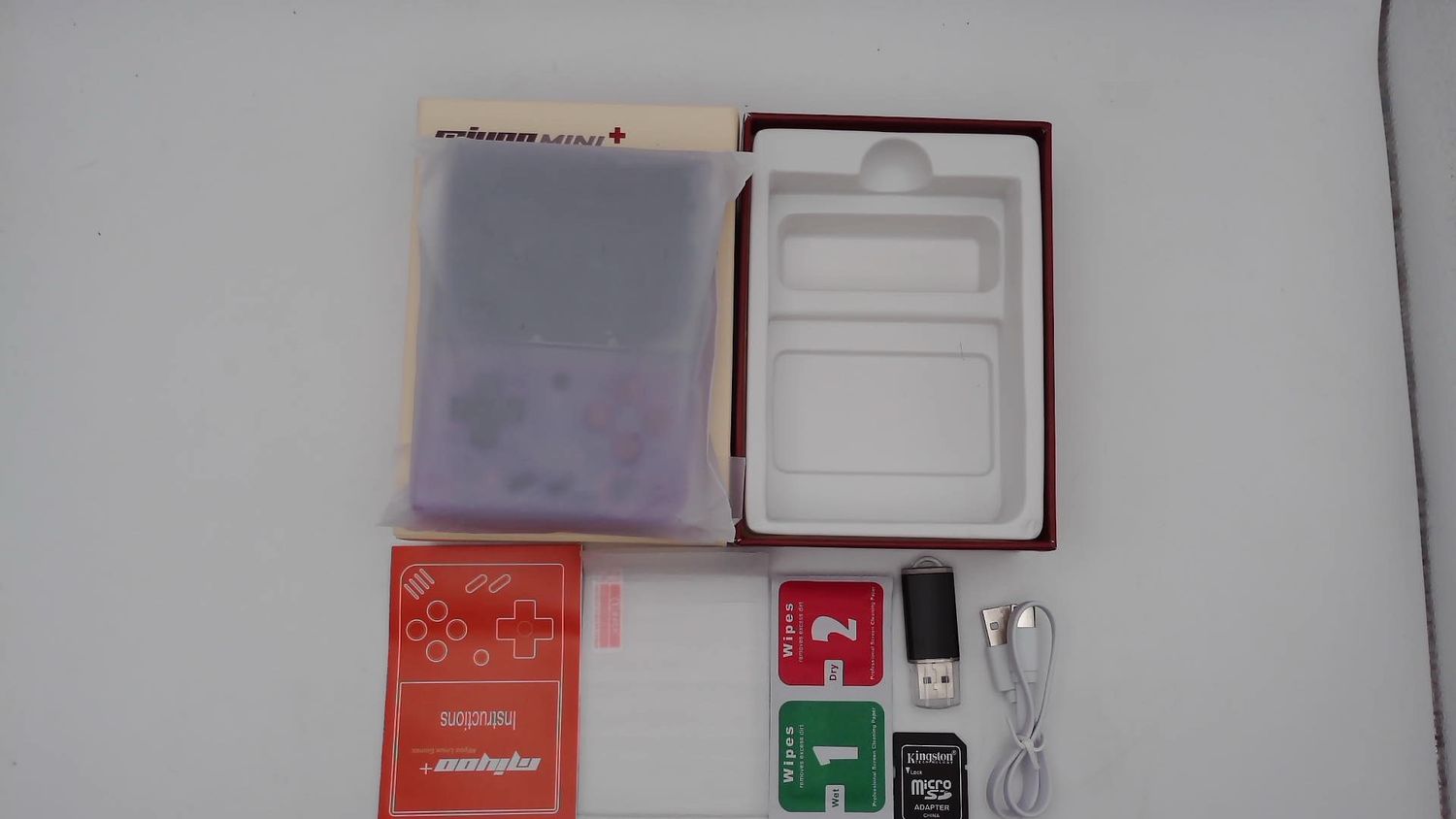 Miyoo Mini Plus Viola Trasparente 128GB z Onion OS – uszkodzony