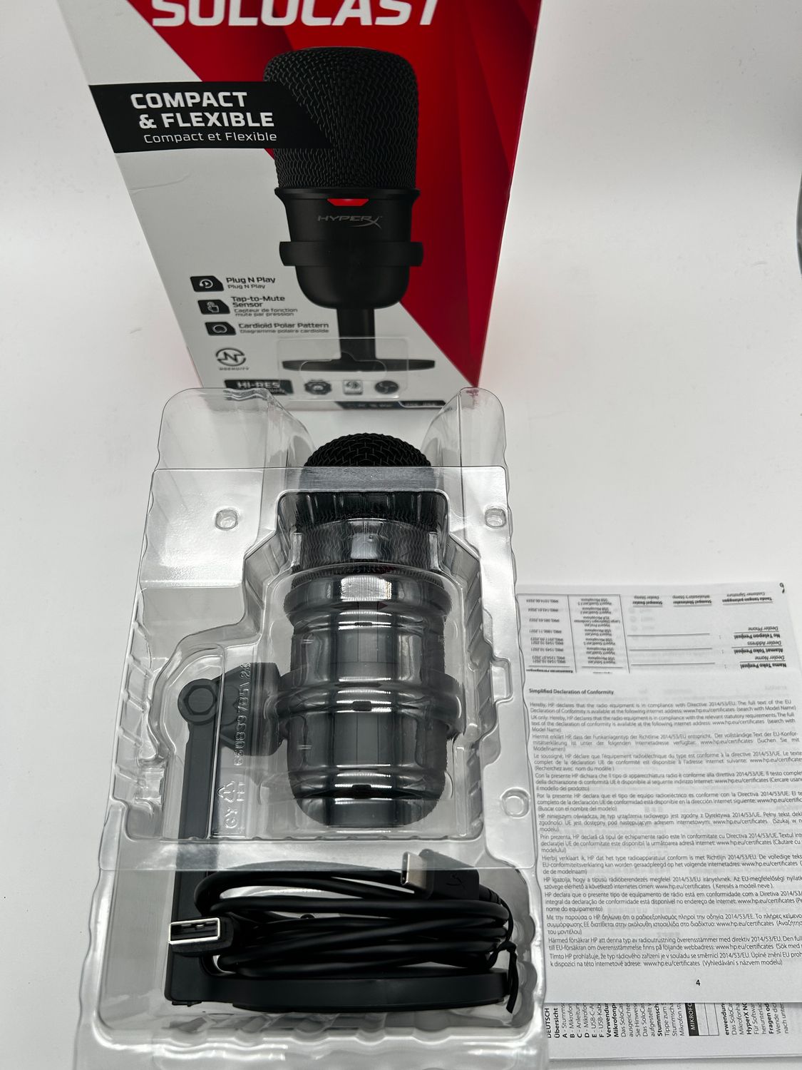 HyperX SoloCast – mikrofon pojemnościowy USB do gier, do PC, PS4 i Mac