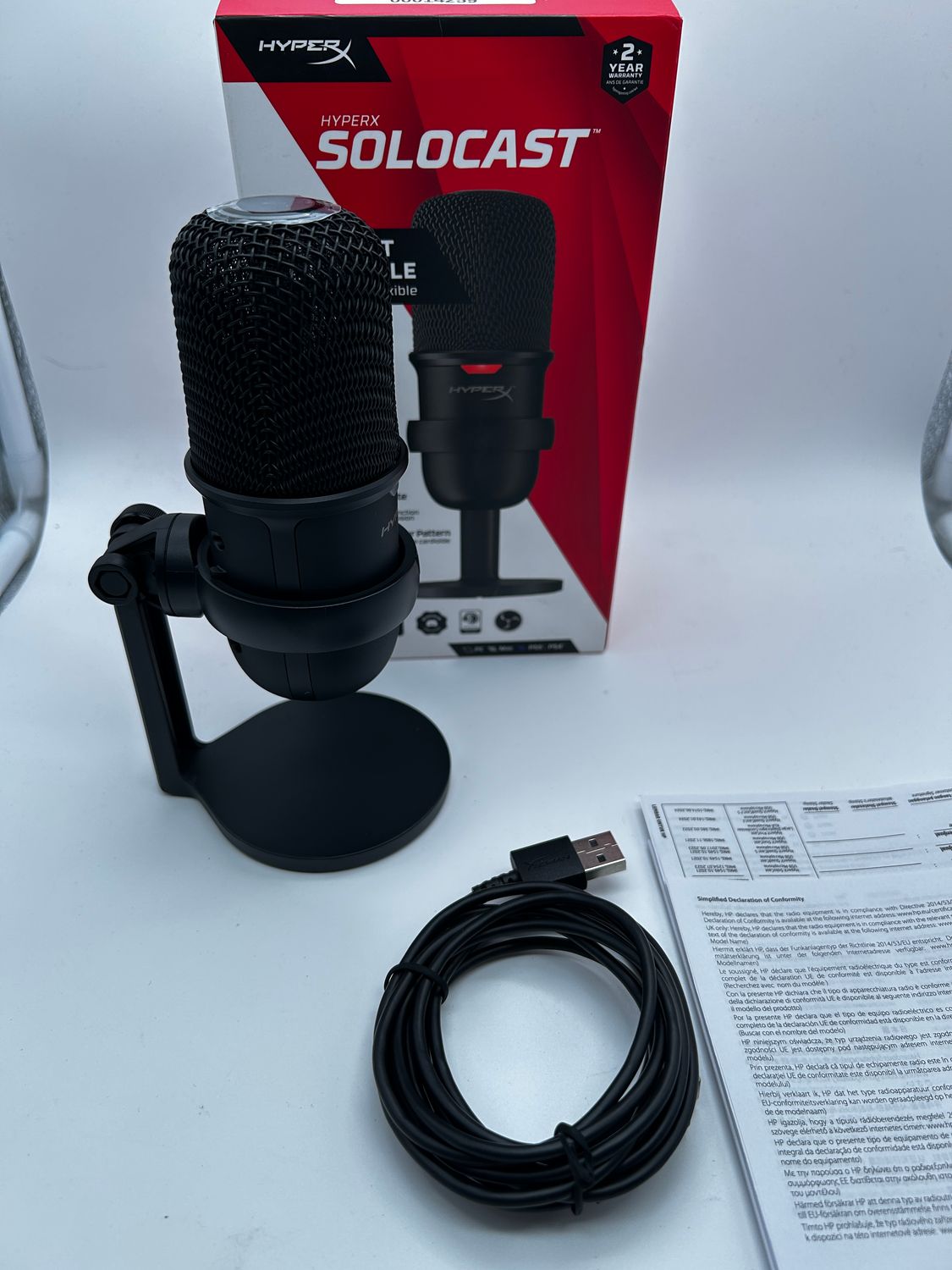HyperX SoloCast – mikrofon pojemnościowy USB do gier, do PC, PS4 i Mac