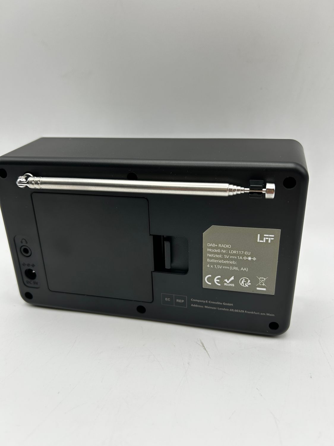 Radio cyfrowe LFF DAB DAB+ FM Bluetooth LCD 2,4 cala czarne