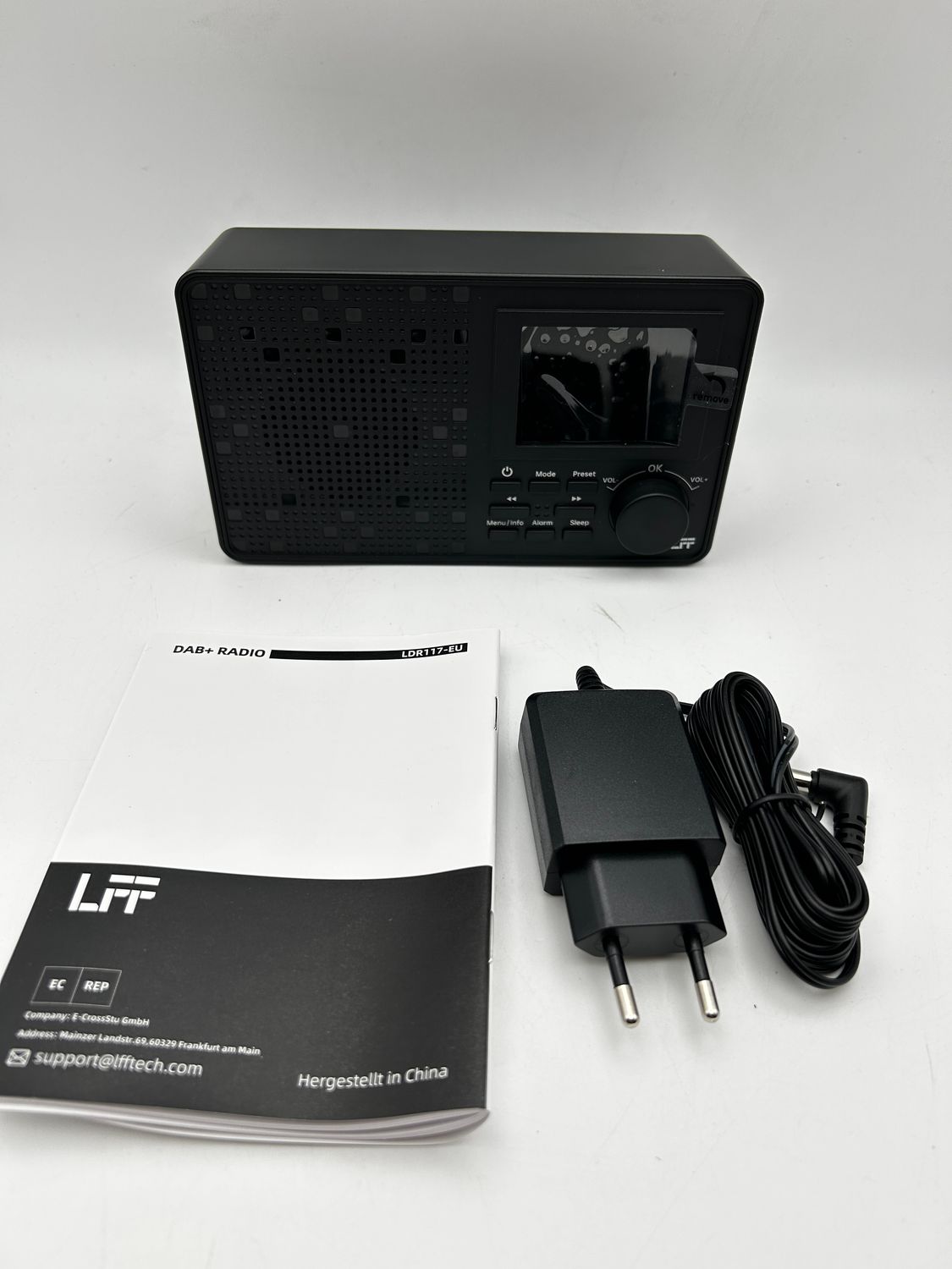 Radio cyfrowe LFF DAB DAB+ FM Bluetooth LCD 2,4 cala czarne